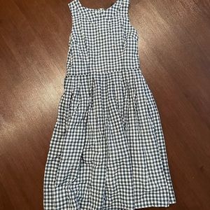 Blue & white gingham dress